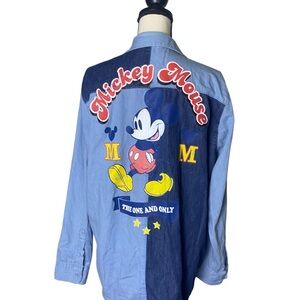 Disney Mickey Mouse Two Tone Button Down